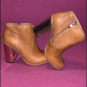 Cognac / Rose Gold Raylin Bootie